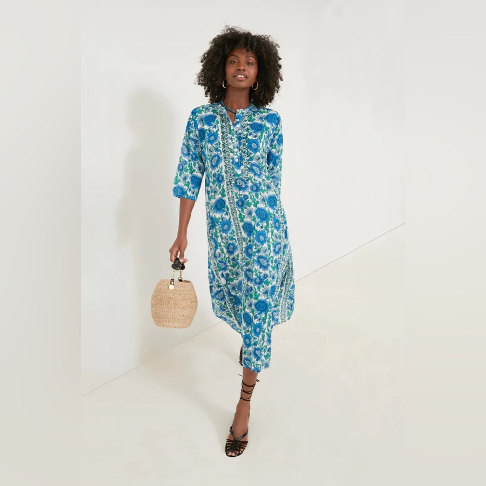 Ro’s Garden Blue Dijon Classic Long Kurta